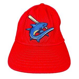 Vintage New Era Clearwater Threshers MiLB Hat Medium Large Red Mesh Strap back